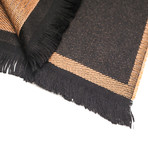 Versace Collection // Wool Scarf // Black + Gray