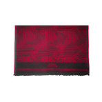 Versace Collection // Geometric Stripe Wool Scarf // Red + Black