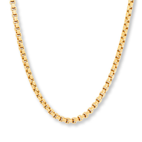 Modern Venetian Box Chain Necklace // 14K Gold Plated