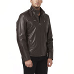 Caspian Leather Jacket // Brown (L)