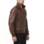 Urmia Leather Jacket // Brown (S)