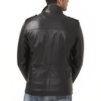 Crater Leather Jacket // Black (XL)