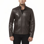 Caspian Leather Jacket // Brown (XS)