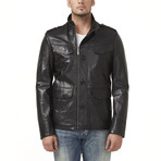 Crater Leather Jacket // Black (3XL)