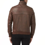 Urmia Leather Jacket // Brown (L)