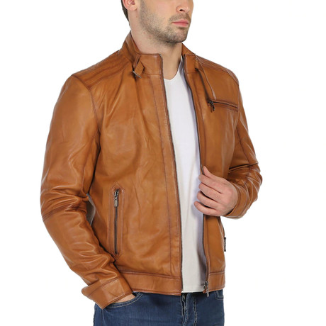 Nasser Leather Jacket // Tobacco (L)