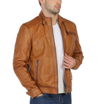 Nasser Leather Jacket // Tobacco (3XL)