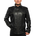Hula Leather Jacket // Black (S)