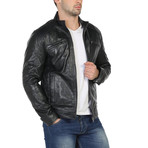 Erie Leather Jacket // Black (M)