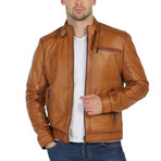 Nasser Leather Jacket // Tobacco (XL)