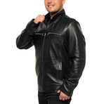 Hula Leather Jacket // Black (XL)
