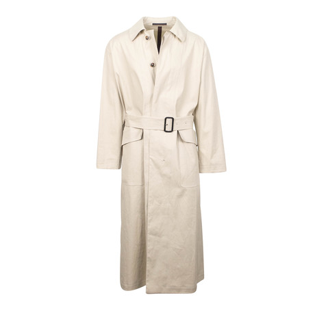 Caruso // Cotton Long Trench Coat // Beige (Euro: 48)