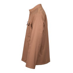 Caruso // Cotton Blend Jacket Coat // Brown (Euro: 48)