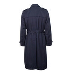 Caruso // Wool Blend Double Breasted Top Coat // Blue (Euro: 48)
