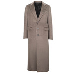 Caruso // Baby Lama Wool Blend Overcoat // Brown (Euro: 48)
