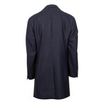 Caruso // Houndstooth Wool Top Coat // Blue (Euro: 48)