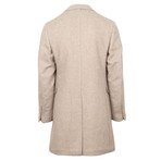 Caruso // Herringbone Wool Top Coat // Beige (Euro: 50)