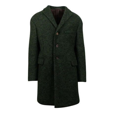 Caruso // Wool Blend Overcoat // Green (Euro: 48)