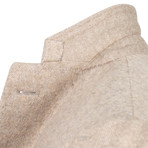 Caruso // Herringbone Wool Top Coat // Beige (Euro: 50)