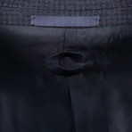 Caruso // Houndstooth Wool Top Coat // Blue (Euro: 48)