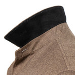 Caruso // Herringbone Wool Jacket Coat // Brown (Euro: 48)