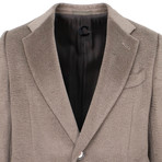 Caruso // Baby Lama Wool Blend Overcoat // Brown (Euro: 50)