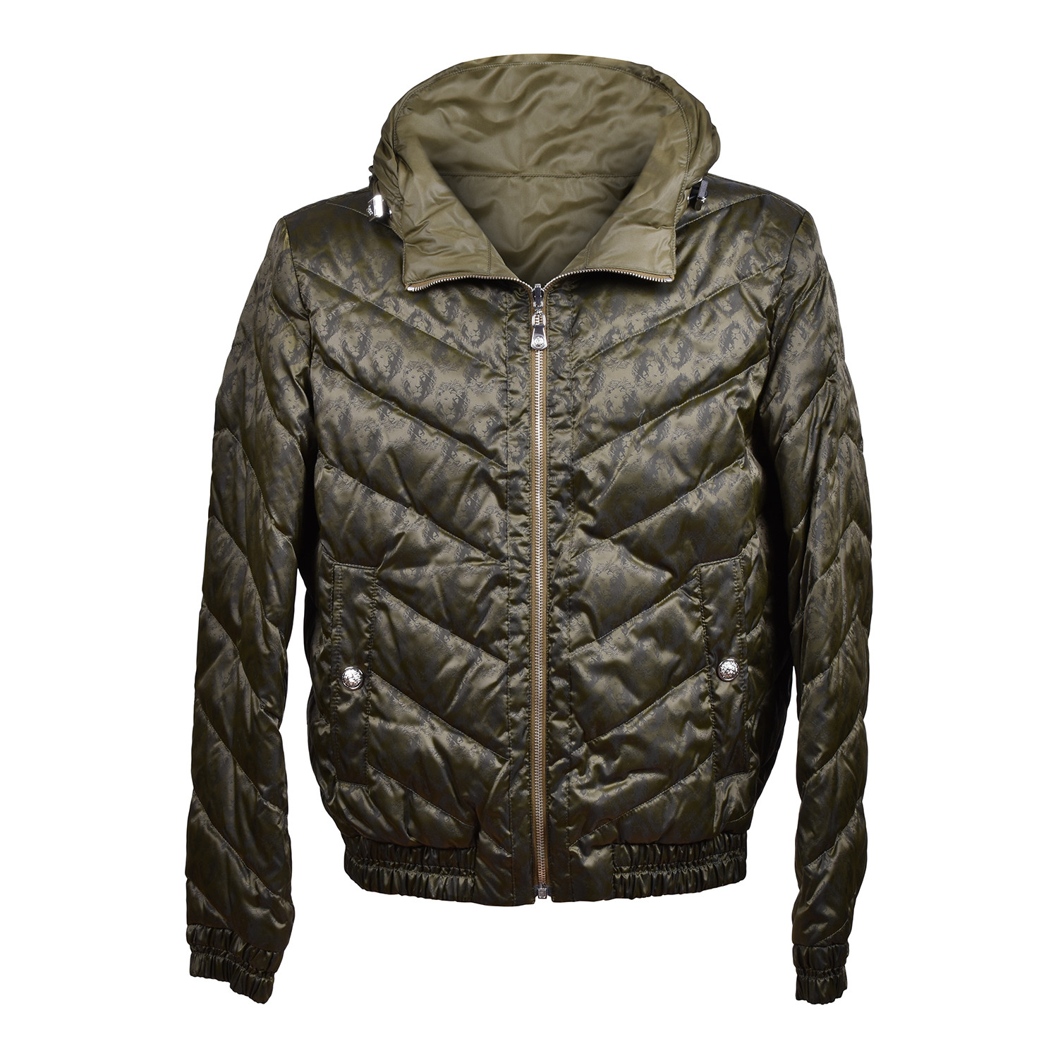 Puffer Jacket // Olive Green (Euro: 46) - Designer Fashion - Touch of ...