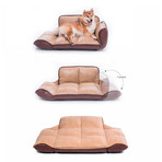 Crossover Dog Sofa + Folding Arms and Back