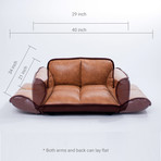 Crossover Dog Sofa + Folding Arms and Back