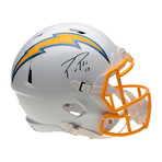 Philip Rivers // Los Angeles Chargers Riddell Current Speed Replica Helmet with Yellow Facemask