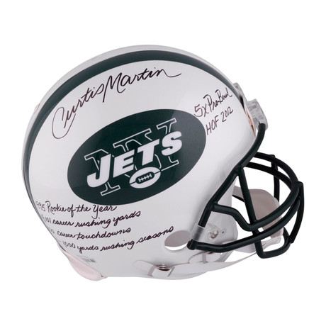 Curtis Martin // New York Jets Authentic Helmet + Inscriptions // Limited Edition of 28