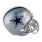 Troy Aikman, Emmitt Smith, + Michael Irvin // Dallas Cowboys Riddell Replica Helmet