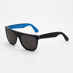 Flat Top RGB Sunglasses (Black + Blue)