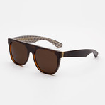 Flat Top Miracolo Sunglasses // Black + Brown