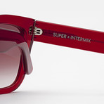 Gals Intermix Trans Sunglasses // Red