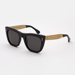Gals Francis Goffrato Sunglasses // Black + Gold