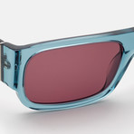 Unisex Smile Sunglasses (Blue + Red)