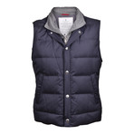 Goose-Down Puffer Vest // Blue (XL)