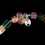 Stunning Tourmaline Necklace with a Huge Pre-Columbian Gold Frog Pendant // Costa Rica Ca. 800-1530 CE