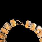 Rutilated Crystal Quartz Necklace with Pre-Columbian Gold // Colombia c. 800-1200 CE