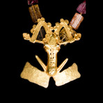 Stunning Tourmaline Necklace with a Huge Pre-Columbian Gold Frog Pendant // Costa Rica Ca. 800-1530 CE
