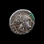 Original Roman Empire Silver Denarius // Emperor Curiatius F. Trigeminus // Ca. 135 BCE