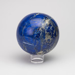 Large Polished Natural Lapis Lazuli Sphere // Acrylic Display // I