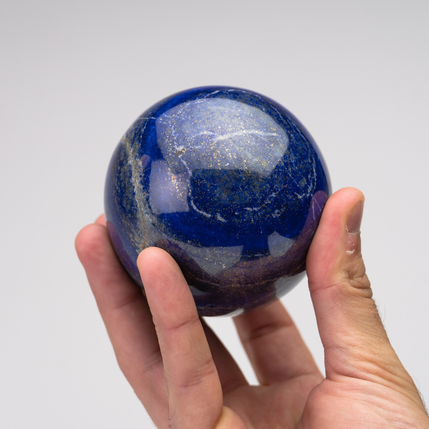 Large Polished Natural Lapis Lazuli Sphere // Acrylic Display // II ...