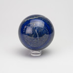 Large Polished Natural Lapis Lazuli Sphere // Acrylic Display // II
