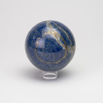 Large Polished Natural Lapis Lazuli Sphere // Acrylic Display // II