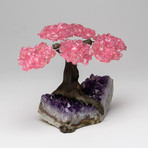 The Love Tree // Rose Quartz Gemstone Tree on Amethyst Matrix // Small