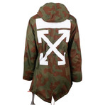 Off White // Fishtail Camo Hooded Parka // Green (XS)