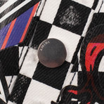 Amiri // Checkered Sticker Design Parka Coat // Black + White (M)