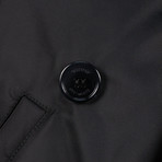 Off White // Fur Collar Bomber Coat // Black (XS)